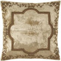 Casa Padrino Hotel Kissen Beige / Gold 40 x 40 cm - Luxus Zierkissen
