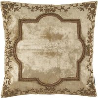 Casa Padrino Hotel Kissen Beige / Gold 40 x 40 cm - Luxus Zierkissen