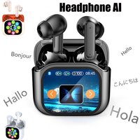 Smart AI Translation Bluetooth Earphones With LCD Display Noise Reduce New Wireless Digital Long Battery Life Display Headphone