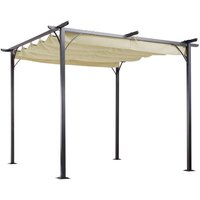 Outsunny 3 X 3M Metal Pergola With Retractable Roof