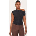 Black Slinky Backless Asymmetric Long Top