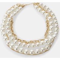 Collier torsadé avec perles et chaîne