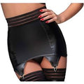 Noir Handmade Schwarzer Strapsgürtel F156 aus elastischen Bändern mit vier Strapshaltern und feinem Rückverschluss