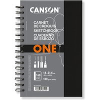 Schetsboek Canson Art Book One spiraalgebonden 80vel 100gr 140x216mm wit