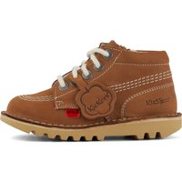 Infant Unisex Kick Hi Zip Nubuck Tan - Size: 5