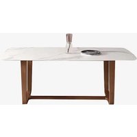 Araco Nova Dining Table Brown/White Ceramic/Walnut