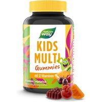 Kids Multi Gummies I Multivitamin für Kinder ab 4 Jahren I 14 Nährstoffe I Orangen-, Trauben-, Kirsch-Geschmack I 60 Stk
