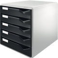 Box archivio Leitz cassetti colore nero, 5 cassetti