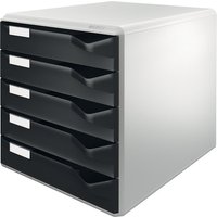 Box archivio Leitz cassetti colore nero, 5 cassetti