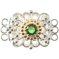 Schließe für Kropfkette 925 Silber Trachtenschmuck grün