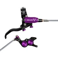 Hope Tech 4 EVO GR4 Hydraulic Disc Brake - Black / PurpleFront Right HandBraided