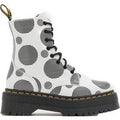 DR MARTENS - Stivaletto White/blk polka dots
