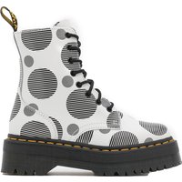 DR MARTENS - Stivaletto White/blk polka dots