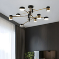Modern Black & Gold LED Flush Ceiling Light with 3 Colour Temperatures