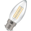 Crompton Candle LED Light Bulb B22 4.2W (40W Eqv) Dimmable Warm White Clear Filament Bayonet