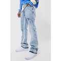 Zerrissene Slim-Fit Jeans - Blau - 30R, Blau