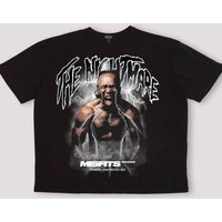 Black Oversized Misfits Ksi The Nightmare License Printed T-Shirt, Negro