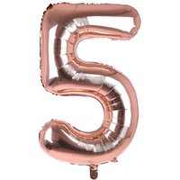 Cijfer Ballon '5' Rosé (100CM)