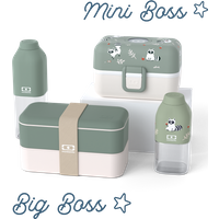 Set Lunchboxen Eltern-Kind "Big Boss/Mini Boss" grün