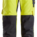 Snickers ProtecWork Work Trousers Holster Pockets, High-Vis Class 2 - High Vis Yellow/Navy - 124