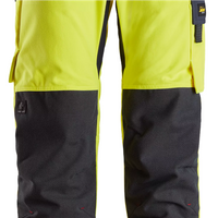 Snickers ProtecWork Work Trousers Holster Pockets, High-Vis Class 2 - High Vis Yellow/Navy - 124