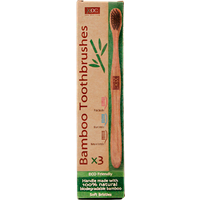 XOC Bamboo Soft Toothbrushes - 3 pcs