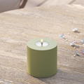 Udendørs LED Bloklys Ø 10 x 10 cm Olivengrøn