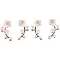 Daisy Climber Earrings - White Gold or Rose Gold Plated, Hypoallergenic, 12mm Statement Design | Wowcher