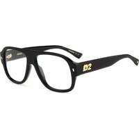 Dsquared2 Herren Dsquared2 D2 0125 807 Optische Fassungen Acetat Schwarz  Quadratisch