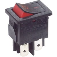 Arcolectric H8550XBAAA Rocker Switch Lit Red DPST On-Off 250V AC 10 A