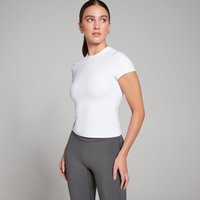 Damski T-shirt z krótkim rękawem o dopasowanym kroju z kolekcji Tempo MP – biały - XXL
