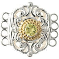 Schließe für Kropfkette 925 Silber Trachtenschmuck hellgrün