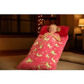 Kids Glow-in-the-Dark Dinosaur Sleeping Bag - Soft, Machine Washable, 66" x 30", Blue or Pink | Wowcher