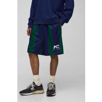 Pantalón Corto Deportivo Homme De Largo Medio Con Rayas, Verde