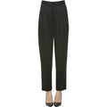 Designer print satin trousers