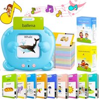 Spanish & English Talking Flash Cards for Toddler, 510 Sight Words Learning Toys,ABC & Numbers Educational Montessori Toys
