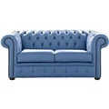 Chesterfield 2 Seater Shelly Iceblast Leather Sofa Settee