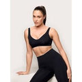 Top con coppe estraibili in microfibra interlock – Fitness / NERO / S