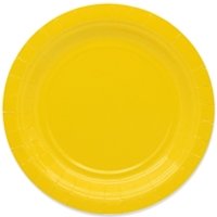 Piatti in carta di pura polpa di cellulosa Ecolor gialli conf. 25 pz