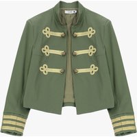 Veste chemise courte à brandebourgs décoratifs