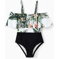 One Piece Plant Printed Family Matching Swimsuit