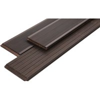 Lames de terrasse en bambou, rainurées grossièrement / rainurées finement, espresso, 20 x 139 x 1870 mm, 3 pcs / PE