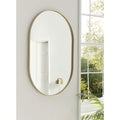 Slim Frame Oval Mirror - Soft Gold