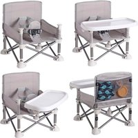 Portable Baby Booster High Chair - 4 Colour Options, Compact Folding, Safety Belt | Wowcher