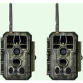 Pack x2 Caméras de Chasse WiFi Bluetooth, 64MP 1296P et Vision Nocturne,0.1S Temps de Déclenchement,No Glow LED Infrarouge et IP66 Étanche|A280W Vert