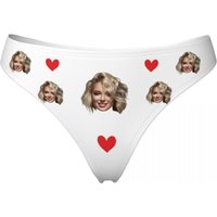 Custom Personalized Face Women Underwear Low Waist Sexy Funny Thong G-String Thongs Women's Breathable Underpants