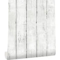 Ivory white retro imitation wood vertical pattern self-adhesive wood wallpaper detachable vinyl suitable for home decoration