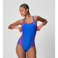 Maillot de bain Femme Quantum Rib Splice bleu/rose