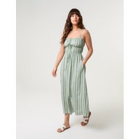 Tie Front Midi Dress - L / KHAKI