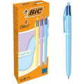 4-Kleuren balpen Bic medium pastel assorti